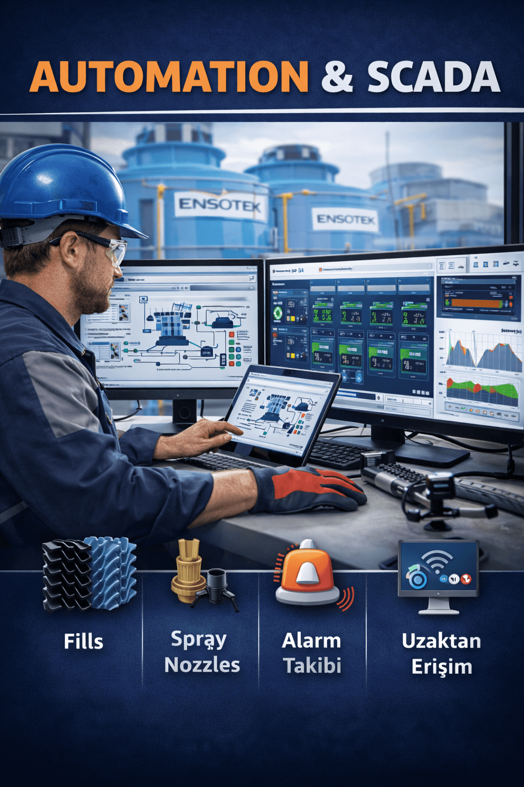 Kühlturm Automatisierung und SCADA